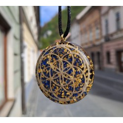 lapis lazuli,črni turmalin, zlato, orgonit, orgonit ogrlica, orgonit nakit, kristal za zaščito, energijski nakit