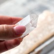 Natural clear quartz crystal pocket gemstone point