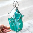 STAINED GLASS ANGEL 3D turquoise