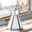 STAINED GLASS ANGEL white