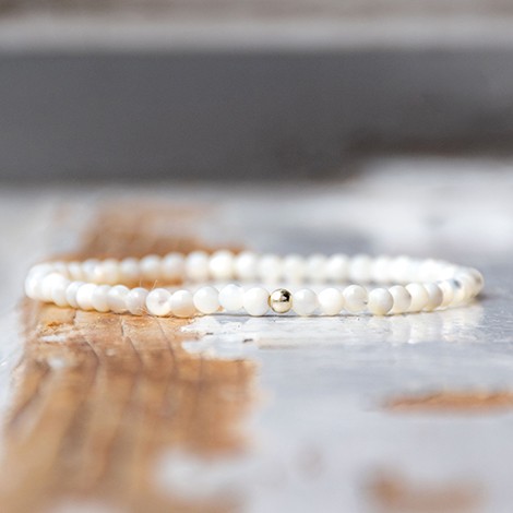 MOTHER OF PEARL bracelet 3mm