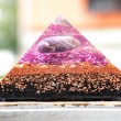 AMETHYST and SHUNGITE orgonite pyramid