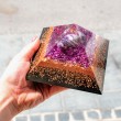 AMETHYST and SHUNGITE orgonite pyramid