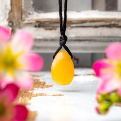 ORANŽNI KALCIT ogrlica solzica