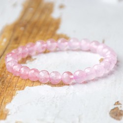 ROSE QUARTZ children's bracelet 6 mm falset