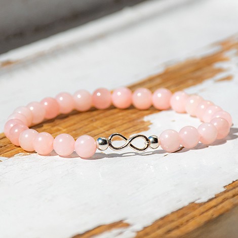 ROSE QUARTZ bracelet infinity