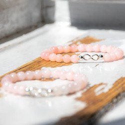 ROSE QUARTZ bracelet infinity