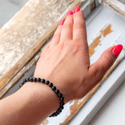 BLACK TOURMALINE bracelet 6 mm