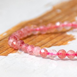 STRAWBERRY QUARTZ AA bracelet 4 mm