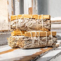 white sage and palo santo