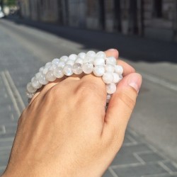 bel mesečev kamen zapestnica