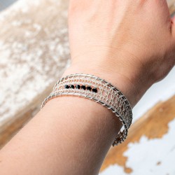 LACE BRACELET silver with swarowski crystals