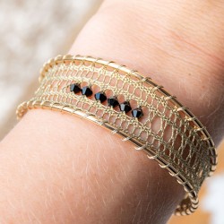 LACE BRACELET gold with swarowski crystals