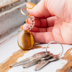 Tigrovo oko obesek za ključe talisman za srečo