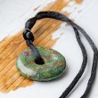 Rubin fuksit ogrlica kamen za meditacijo