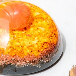 CARNELIAN Orgonite half sphere 45