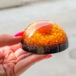 CARNELIAN Orgonite half sphere 45