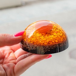 CARNELIAN Orgonite half sphere 45