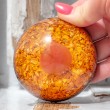 CARNELIAN Orgonite half sphere 45