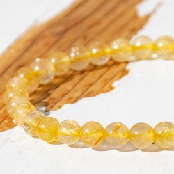 RUTILATED QUARTZ  bracelet 6mm