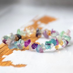 FLUORITE bracelet chips  RAINBOW FLUORITE bracelet chips