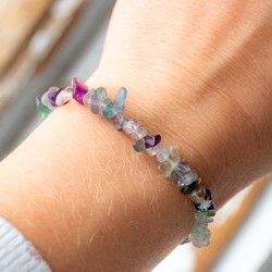FLUORITE bracelet chips   RAINBOW FLUORITE bracelet chips