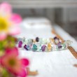 FLUORITE bracelet chips  RAINBOW FLUORITE bracelet chips