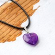 AMETHYST heart necklace for children