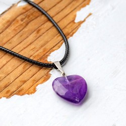 AMETHYST heart necklace for children