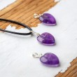 AMETHYST heart necklace for children