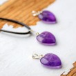 AMETHYST heart necklace for children