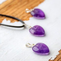 AMETHYST heart necklace for children