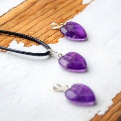 AMETHYST heart necklace for children