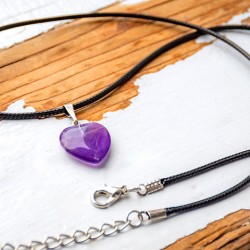 AMETHYST heart necklace for children