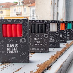 sveče za čarovniške prakse, črna sveča za zaščito doma, ritualni pripomočki za magijo, magijske sveče