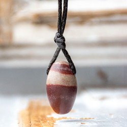 Shiva Lingam za meditacijo, okrlica iz naravnih kamnov, magična Shiva Lingam ogrlica