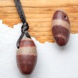 naravna Shiva Lingam ogrlica iz Indije, modna ogrlica iz Shiva Lingam kamna, Shiva Lingam