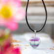 RAINBOW FLUORITE heart children's necklace