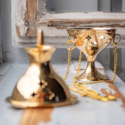 BRASS Incense burning container