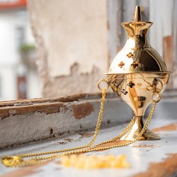 BRASS Incense burning container