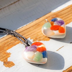 7 CHAKRAS SHUNGITE Orgonite necklace