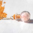 ROSE QUARTZ potion bottle necklace