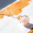 ROSE QUARTZ potion bottle necklace