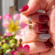 ROSE QUARTZ potion bottle necklace