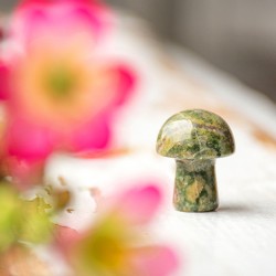 UNAKITE mushroom crystal