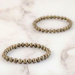PYRITE bracelet 6 mm PYRITE crystal for money