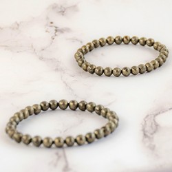 PYRITE bracelet 6 mm PYRITE crystal for money