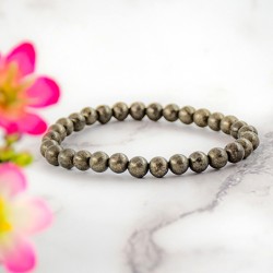 PYRITE bracelet 6 mm PYRITE crystal for money