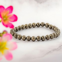 PYRITE bracelet 6 mm PYRITE crystal for money