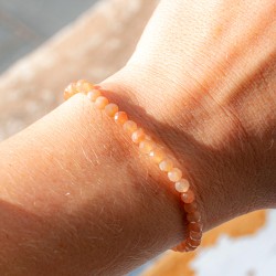 MOONSTONE ORANGE bracelet 4mm falset